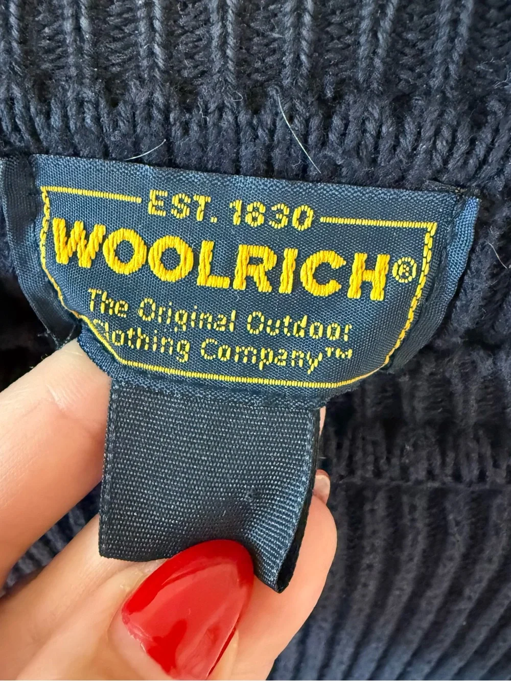 Woolrich ribbed navy